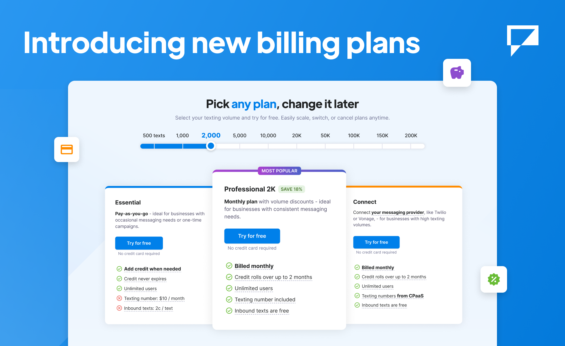 Introducing new billing plans | Textmagic