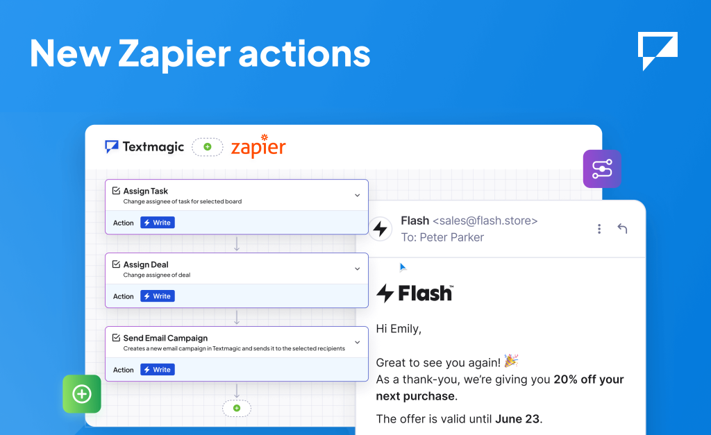 New Zapier actions